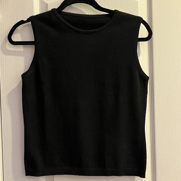 Cashmere Studio 100% cashmere Cardigan Sweater Sz 1 (XS) with shell- Black - Picture 8 of 9